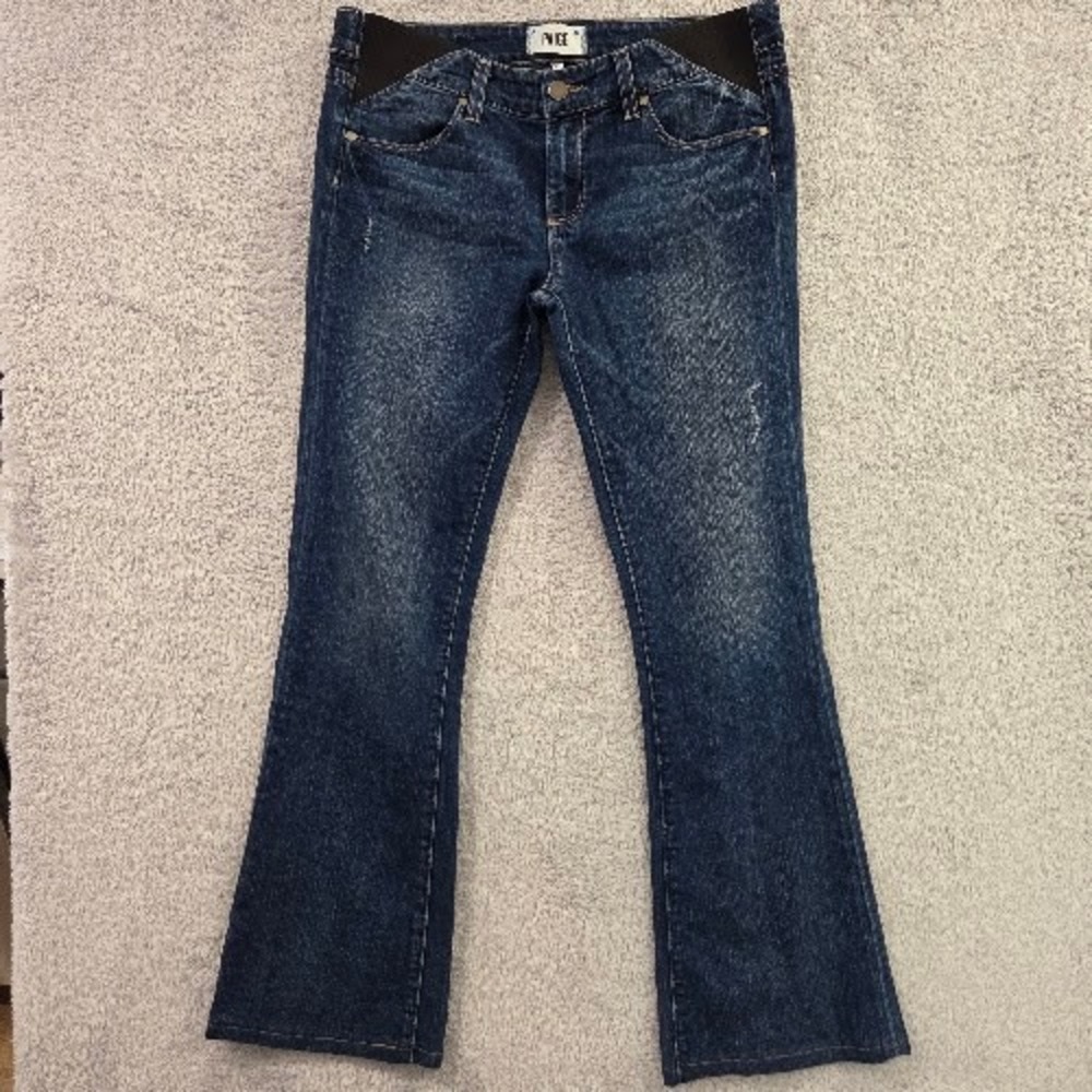 Paige Skyline Boot Maternity Jeans Women 28 Blue Wash Inset Elastic Waist Denim